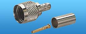 MINI UHF-M, 3PC. CRIMP,  RG-58 CABLE